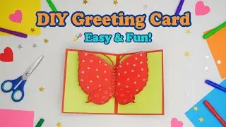 Beautiful DIY Greeting Card 🌸 | Easy Handmade Paper Card for Beginners