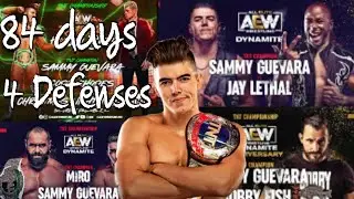 Every Sammy Guevara aew tnt Title defense 2021-2021 #aew