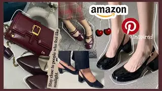 *Pinterest inspired* Bag & Footwear 🍒 Cherry Red, Burgundy🍒 Heels, Flats, Mary Janes🎀