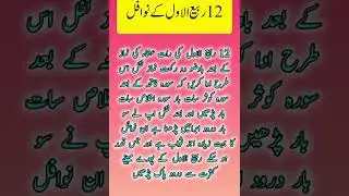 12 rabi ul awal ka nawafil #wazifa #12rabiulawal #ytshort #rabiulawalkawazifa #wazifa