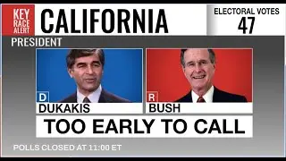 Election Night 1988: George H.W. Bush vs. Michael Dukakis | Full News Coverage + Results