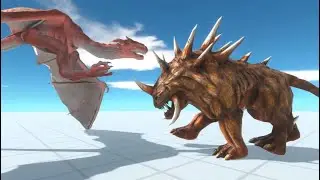 Animal Revolt Battle Simulator Hellhound vs Dragon Wyvern Spinosaurus Trex ARBS