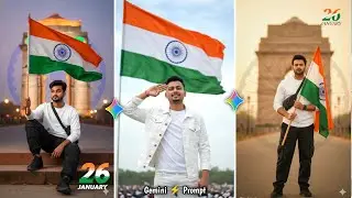 26 January AI Photo Editing 🔥 | Republic Day Gemini Prompt