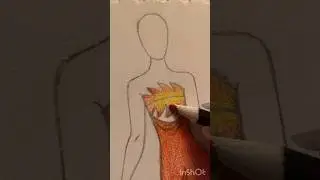 Autumn leaf dress design #fashiondesign #art