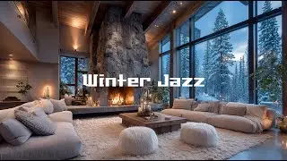 🎶 Live 4K Jazz Long Play 🔥 Fireplace Jazz Background Music for Focus, Relaxing & Stress Relief