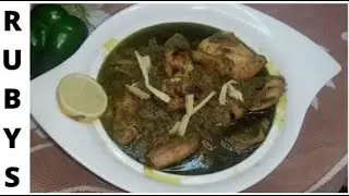 Chicken Hariyali Ghee roast recipe must watch by Ruby's bakes