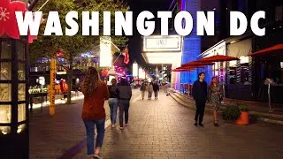 Washington DC After Dark - Night Walk in Downtown Wharf District【4K】