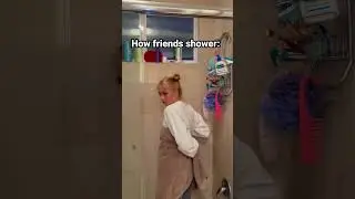 Friends VS best friends showering #shorts