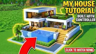 Minecraft Modern House Tutorial | Built With Controller 🎮 #minecraft #controller