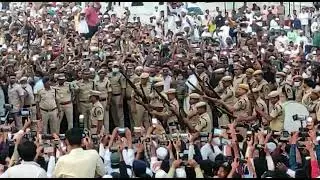 30 Gun Salute to honor the Funeral of 8th Nizam of Hyderabad (Mir Barkat Ali Khan Mukarram Jah)