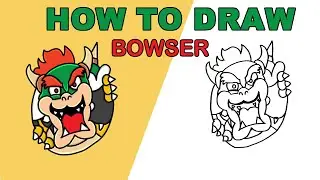 How to Draw Bowser Step by Step | Easy Mario Drawing