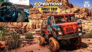 Expeditions MudRunner First Trip Little Colorado Logitech G29 and Shifter Gameplay 4K60