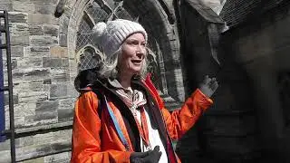 Stirling City Old Town History Walk with VisitScotland town guide Jane Shandley, Easter 2023.