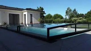 Abri de piscine semi-plat &agrave; Meauzac (82) - RENOVAL Abris