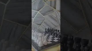 LUXURY MARBLE CHESS SET #LuxuryChess #HandmadeMarble #MarbleArt #PakistaniCrafts #RoyalVibes #Chess