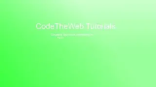 CodeTheWeb Tutorials - Creating codetheweb.tk Part 1