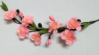 Cách Làm Hoa Đào Bằng Giấy Nhún Cực Đơn Giản Và Đẹp