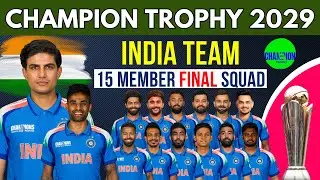Champions Trophy 2025 | India Team Squad | India Players List for Champions Trophy 2025 | Ind Squad