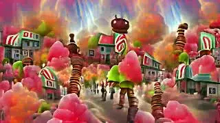 CANDY CHATEAU Background Loop  🍬 No Copyright Background | AI Video Generated Loop (HD)