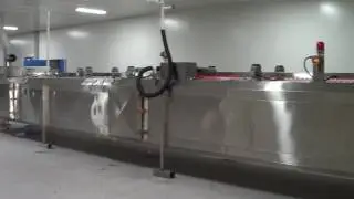 Cryogenic freezer for packed food.