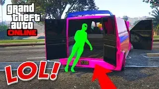 KIDNAPPING ALIENS IN A PINK VAN! (GREEN GANG VS PURPLE GANG ALL OUT WAR) - GTA 5 Online