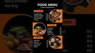 Digital Menu Design Template for Restaurants #digitalmenu #restaurantmenu #foodmenu