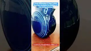 Fiestaware By The Homer Laughlin Company Cobalt Blue Millennium II Vase.  #auction #pottery #art