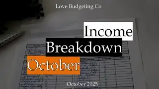 Income Breakdown for October 2025 #singleincome #sidehustle #paycheckbudget