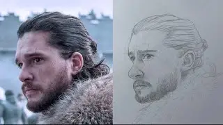 Draw a face | Jon snow |#gameofthrones #drawingvideo