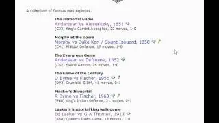 Marriage of a Chessgames.com game collection and a Youtube video playlist :) (Chessworld.net)