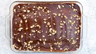 Chocolate Peanut Butter Sheet Cake