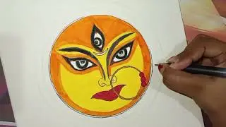 Maa Durga Mandala Art 🙏Navratri Special Drawing #navratri #crazyart9505