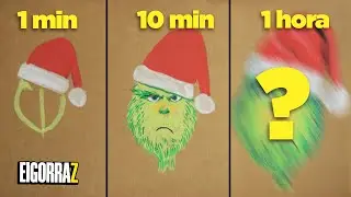 Dibujé lo mismo en 1 Minuto, 10 Minutos y 1 Hora 🎨 Reto de Velocidad de dibujo