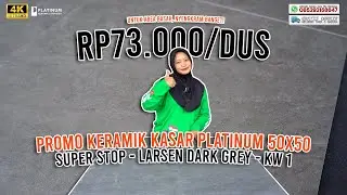 PROMO KERAMIK SUPER STOP MOTIF PEKAHAN BATU ALAM, PLATINUM LARSEN DARK GREY, 50X50, Rp73.000/DUS