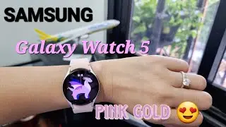 SAMSUNG GALAXY WATCH 5 pink gold 40MM unboxing/review