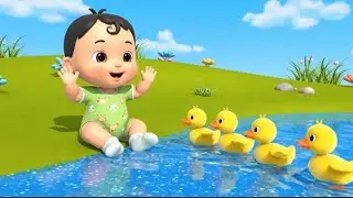 5 Little Ducks(Learn Colors Song) | Newborn Baby Songs & Nursery Rhymes🦆🌈 