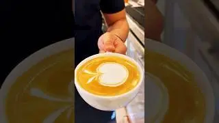 MY FAVORITE APPLE LATTE ART #skills #artist #baristalife #basic