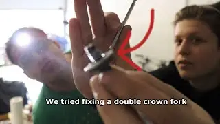 We tried fixing a double crown fork