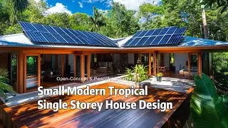 Small Modern Tropical Single Storey House Design | Open-Concept & Peaceful Courtyard