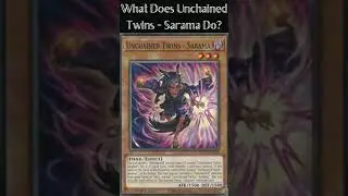 What Does Unchained Twins - Sarama Do? (Yugioh Cards Explained for Easy Deck Building)