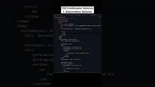 CSS Combinator Selector - Descendant Selector with Example! #csstutorial #codewithmayur
