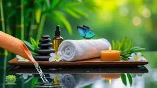Relaxing Piano Music with Bamboo Water Sounds 🌿 Calming Nature Ambience for Meditation and Peace