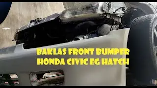 baklas front bumper sa honda civic eg hatch SR3, remove fog lamp cover nadin, VLOG #30