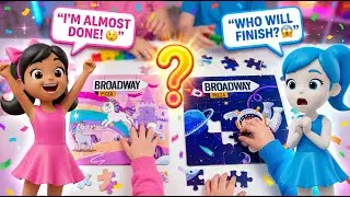 2 Puzzle Games Challenge 🧩 | Pink vs Blue | Family Fun Vlog