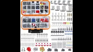 TOPFORT 187230pcs Fishing Accessories Kit, Including Jig Hooks, Bullet Bass Casting Sinker Weights,