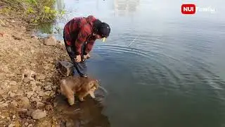 Nui and Poni go to the big lake to bathe | Nui Family