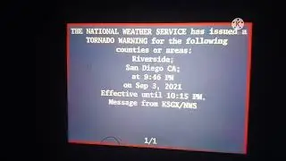 Emergency Alert System Warning Torando September 3, 2021