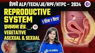 RRB ALP/TECHNICIAN/JE/ RPF/NTPC 2024 | Shipra Mam | Reproductive System प्रजनन तंत्र