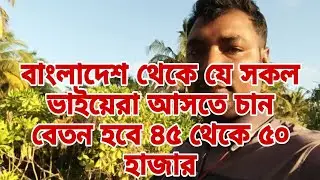 বাংলাদেশ থেকে যে সকল ভাইয়েরা আসতে চান বেতন হবে ৪৫ থেকে ৫০ হাজার