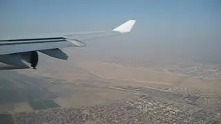 Lufthansa Airbus A340-300 Take off from Cairo airport ( Amazing views )